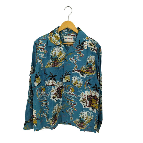 ウィアード WEIRDO HUT L/S SHIRTS ロングスリーブ アロハシャツ メンズ import:M